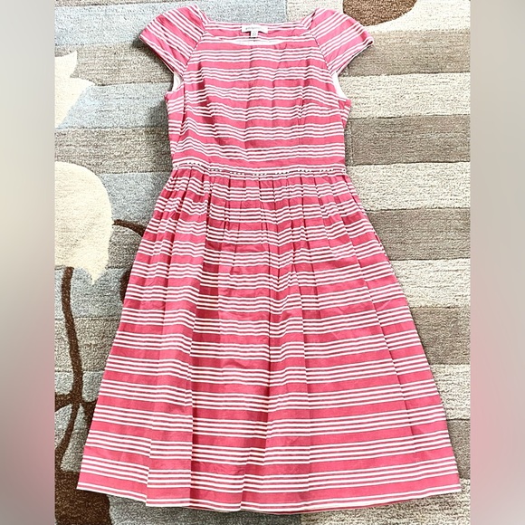 Emily and Fin Claudia Beachcomber Retro Midi Dress Pleated Skirt ZB4 - Picture 3 of 10